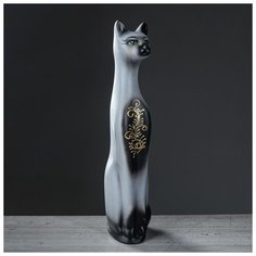 Копилка "Кот", акрил, серая, 48 см 794833 Керамика ручной работы