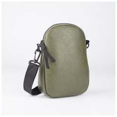 Сумка жен Соло, 14*6*19, отд на молнии, длин ремень, зеленый 5271637 Сима ленд