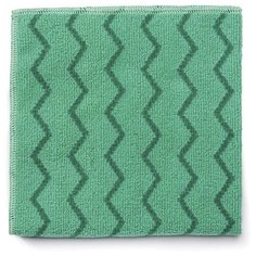 Профессиональная салфетка 40х40 HYGEN Microfibre Cloth для генеральной уборки (антибактериальная), Зелёный, Rubbermaid