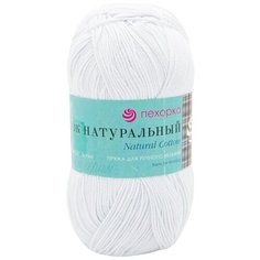 Пряжа Пехорка Хлопок натуральный Кабле (100%хлопок) (01-Белый) 5 шт