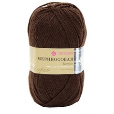 Пряжа Пехорка Мериносовая (50%шерсть, 50%акрил) (251-Коричневый) 10 шт