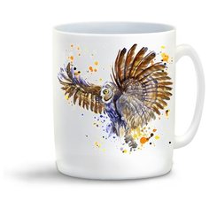 Кружка "Краски. Летящая сова" Cool Podarok
