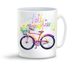 Кружка "Краски. Велосипед. Hello spring" Cool Podarok