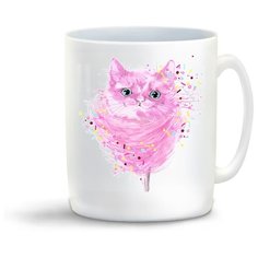 Кружка "Краски. Розовый котик" Cool Podarok