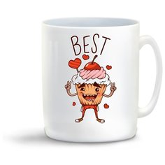 Кружка "Прикол. Best. Кекс" Cool Podarok