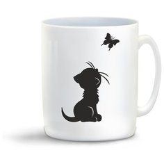 Кружка "котенок и бабочка" Cool Podarok