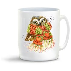 Кружка "Животные. Совушка с шарфиком" Cool Podarok