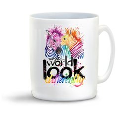 Кружка "Look at the world differently. Зебры" Cool Podarok