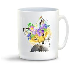 Кружка "Животные. Лисенок с цветами" Cool Podarok