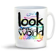 Кружка "Look at the world differently" Cool Podarok