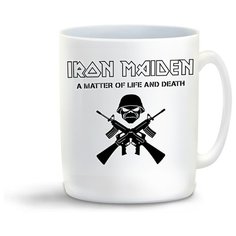 Кружка с приколом Iron maiden A matter of life and death Cool Podarok