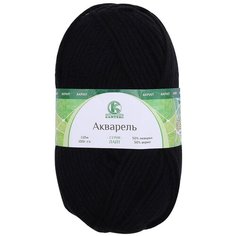 Пряжа Камтекс Акварель 100гр. 110м (леакрил 50%, акрил 50%) (003 черный) 5 шт