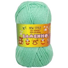 Пряжа Камтекс Бамбино 50гр. 150м. (35% шерсть меринос, 65% акрил) (025 мята) 10 шт