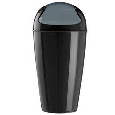 Корзина для мусора с крышкой Koziol Del XL 30 л черная (5773526)