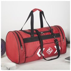 Сумка спорт 012-420, 56*30*30, отд на молнии, 3 н/кармана, дл ремень, красный 2597240 Amen.