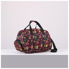 Сумка дор 83/Д, 44*25*30, отд на молнии, 2 н/кармана, длин ремень, Буквы на корич 5598898 Amen.