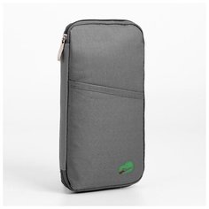 Косметичка-органайзер дор Одноцвет, 13*1,5*24см, отд на молнии, н/карман, серый 5439677 Сима ленд