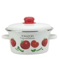 Кастрюля эмалированная Магнитогорская эмаль Томато 2.5 л 01-1811/4