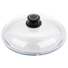 Крышка AMT Gastroguss для кастрюли/сковороды Glass Lid 026, 26 см прозрачный/черный