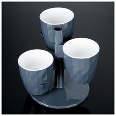 Кашпо многоярусное "Ruby", цвет антрацит 4534400 Сима ленд