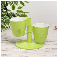 Кашпо многоярусное "Ruby", цвет фисташковый 5188459 Сима ленд