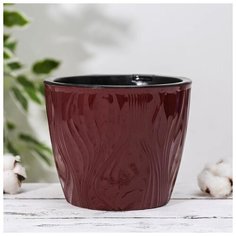 Кашпо со вставкой 3 л "Венеция", цвет бордовый 5361909 Сима ленд