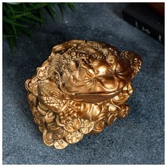 Копилка "Лягушка на монетах" малая 12х14см 1316447 Хорошие сувениры