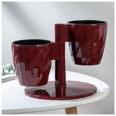 Кашпо многоярусное "Ruby", цвет бордовый 5188458 Сима ленд