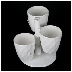 Кашпо многоярусное "Ruby", цвет белый 4534401 Сима ленд