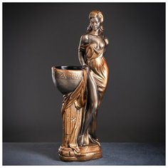 Фигура с кашпо "Девушка Дана" черное золото 81см 2716001 Хорошие сувениры