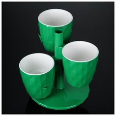 Кашпо многоярусное "Ruby", цвет зеленый 4534403 Сима ленд