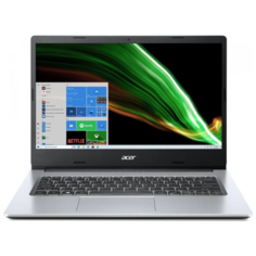 Ноутбук Acer Aspire 3 A314-35-P3PW (Intel Pentium Silver N6000/14"/1920x1080/4GB/128GB SSD/Intel UHD Graphics/Windows 10 Home) NX.A7SER.00F, серебристый