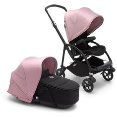 Универсальная коляска Bugaboo Bee6 (2 в 1), black/black/soft pink, цвет шасси: черный