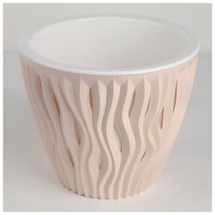 Кашпо со вставкой 4,5 л "Вдохновение", цвет пудровый 4862738 Сима ленд