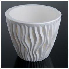 Кашпо со вставкой 4,5 л "Вдохновение", цвет белый 4862731 Сима ленд