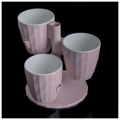 Кашпо многоярусное "Ruby", цвет розовый 4862746 Сима ленд