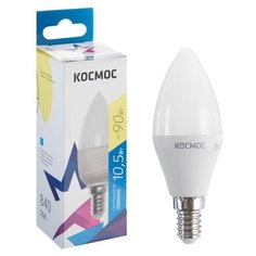Лампа светодиодная "КОСМОС" Basic, свеча, 10.5 Вт, Е14, 3000 К, 230 В 5308106 Kosmos