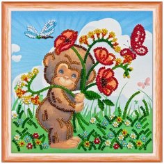 Набор для вышивания бисером Абрис Арт "Букет маков", 15х15 см, арт. AM-113 Abris ART