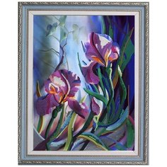 Схема для вышивания бисером "Ирисы", 29х39 см Рукоделие