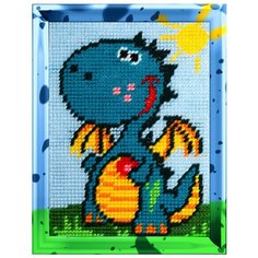 Набор для вышивания пряжей "BAMBINI. Дракончик", 15х20 см, арт. X2270 Brvsk