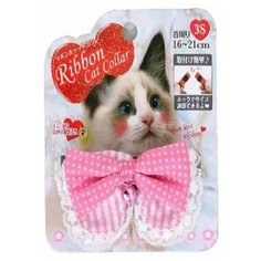 Безопасный нарядный ошейник-бабочка для кошек с системой защиты от удушения, красный, размер 3S Japan Premium Pet