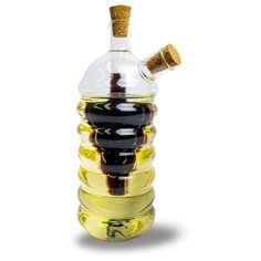Бутылка для масла и уксуса, стеклянная, пробковая крышка, волнистый корпус Marma