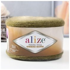 Пряжа "Angora Gold ombre batik" 20% шерсть, 80% акрил 825м/150гр (7355) 5467914 Alize