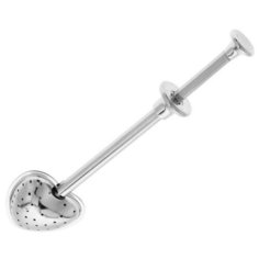 Инфузер-щипцы для заваривания чая в форме сердца, серебристый, 18х4,5х3 см, MARMA MM-TEA-05