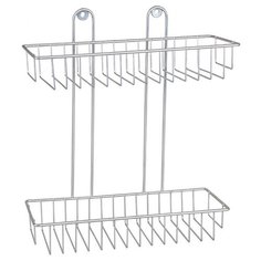 Полка для ванной Rosenberg R-385352, 2-х ярусная с крючками