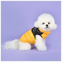 Жилет для собак PUPPIA утеплённый "Ultralight 2Colorway", жёлтый, M (Южная Корея)