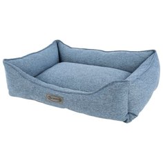 Лежак для животных SCRUFFS с бортиком "Manhattan", синий, 60х50 (Великобритания)