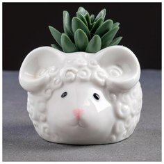 Кашпо керамическое "Овечка" 10*8см 5274438 Take It Easy