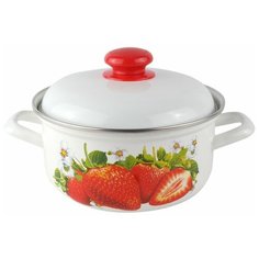 Кастрюля Лысьвенские эмали С-1510АП2/4, 2 л, сочная клубника