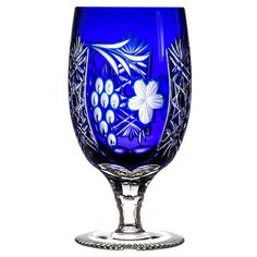 GRAPE Cobalt Blue - Фужер для пива 450 мл, синий, Ajka Crystal